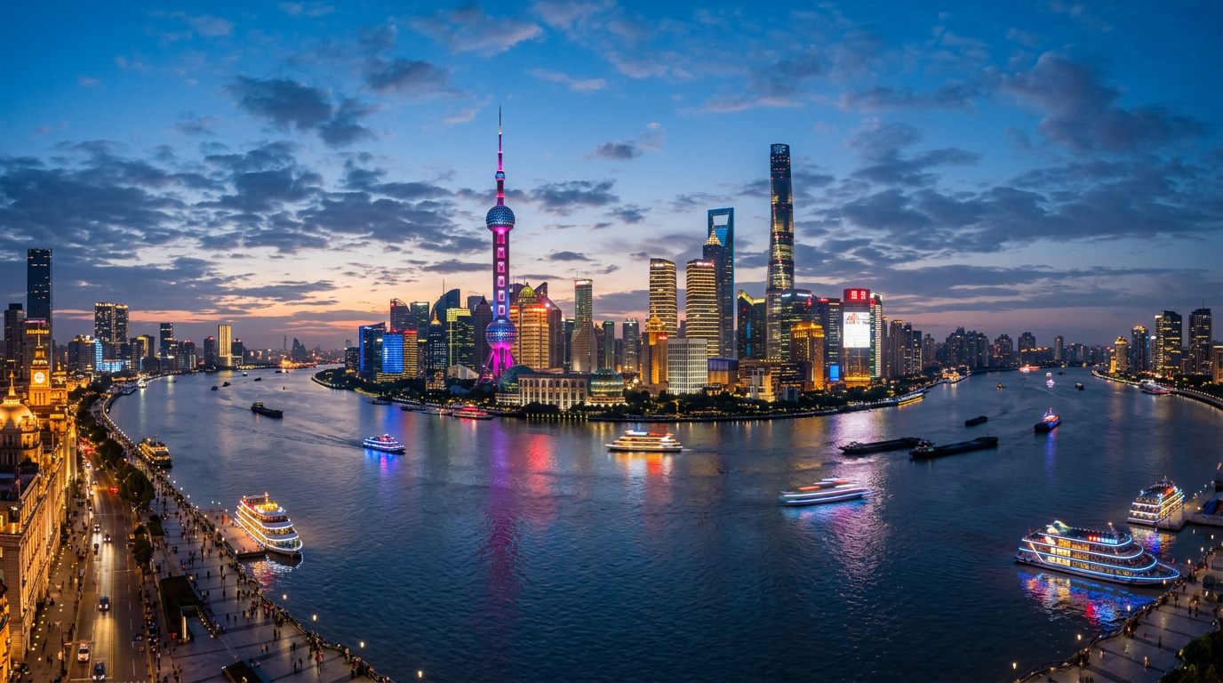 Shanghai Lujiazui financial district by day